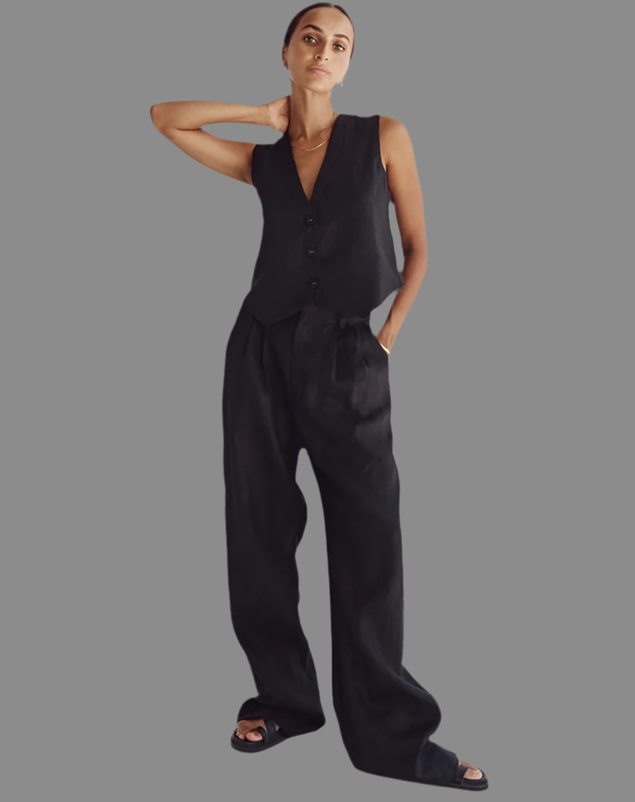 חליפת פשתן-ריזורט