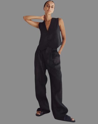 חליפת פשתן-ריזורט