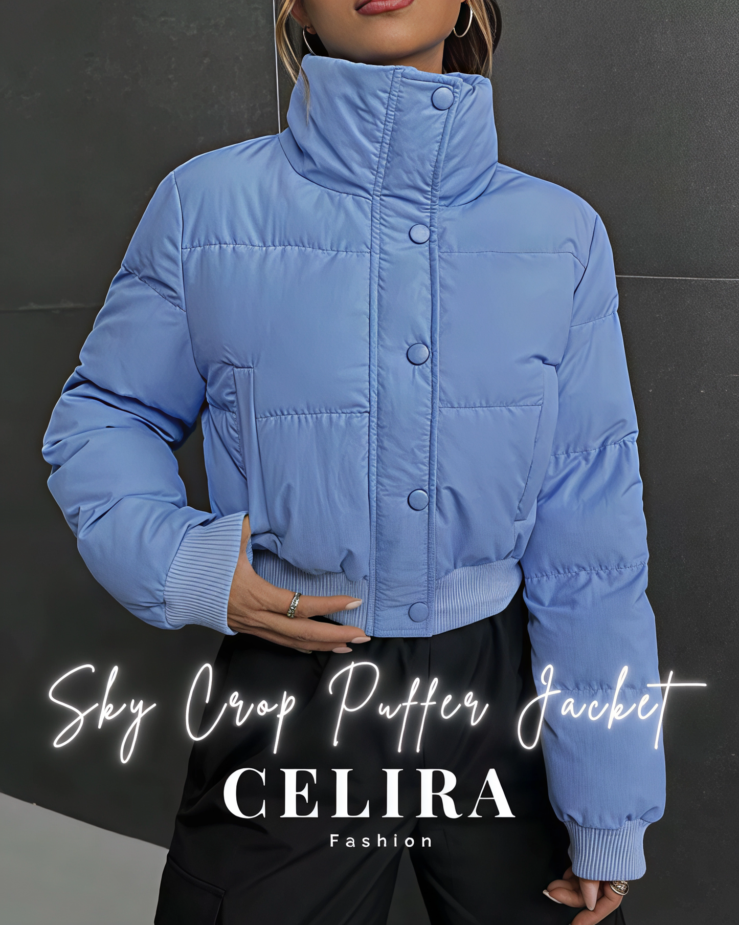 מעיל פוך קרופ – סקיי