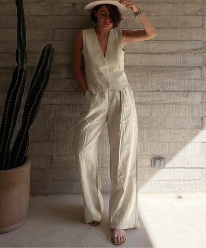 חליפת פשתן-ריזורט