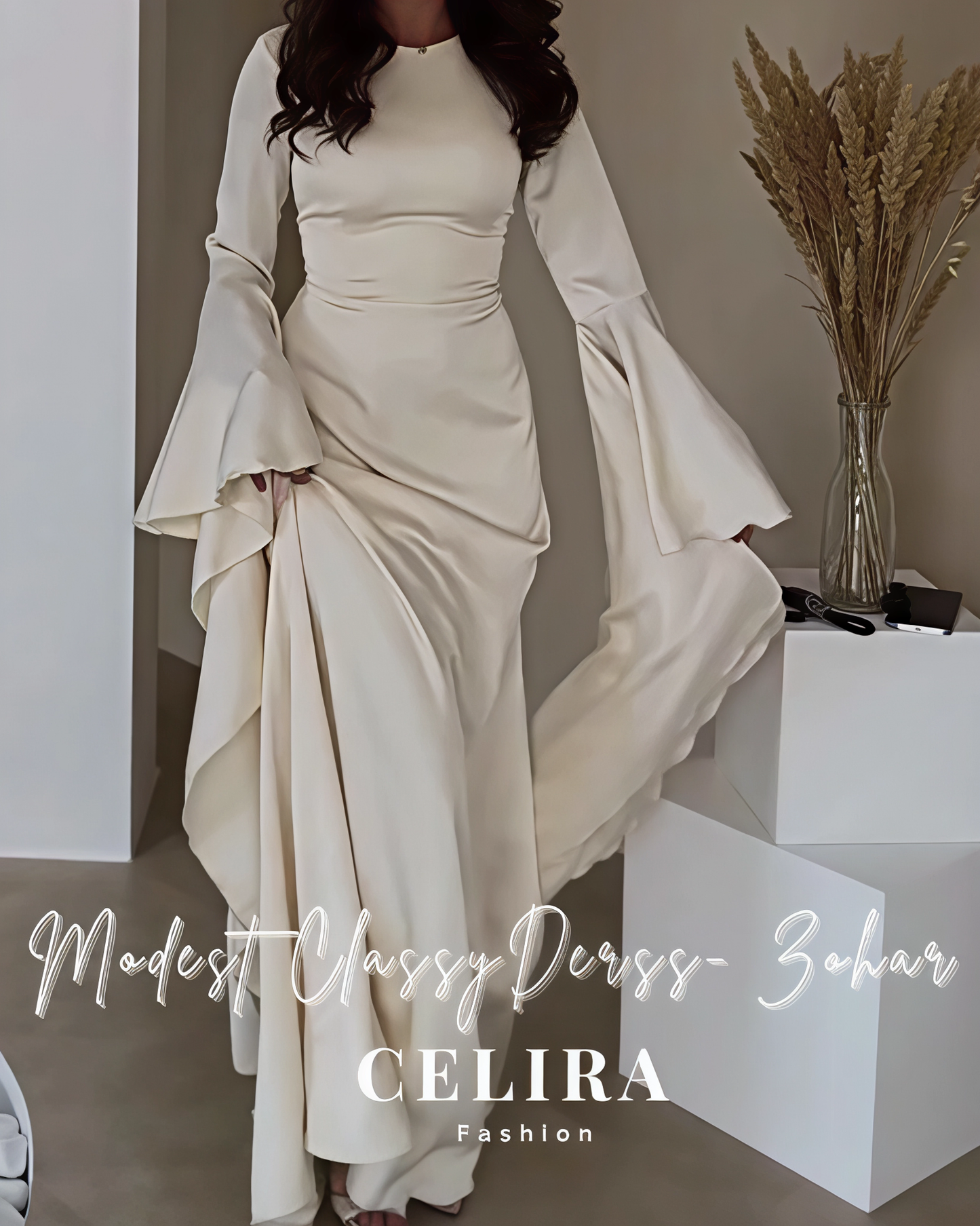 שמלה צנועה קלאסית - זוהר