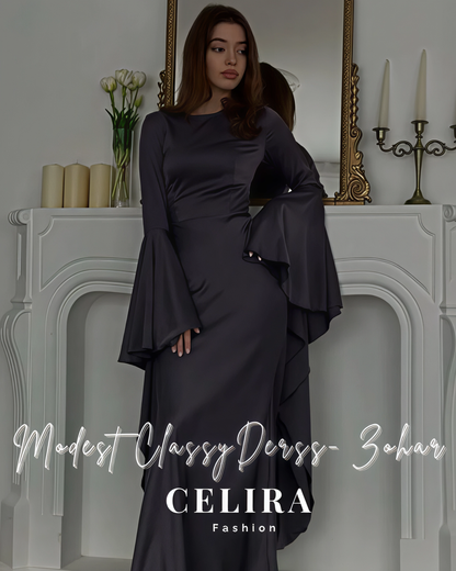 שמלה צנועה קלאסית - זוהר