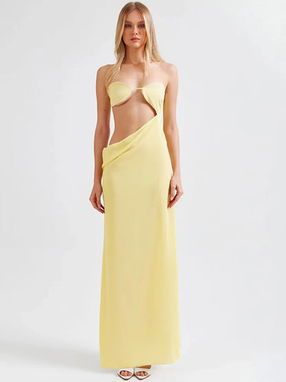 שמלת מקסי חיתוכים- לייטן