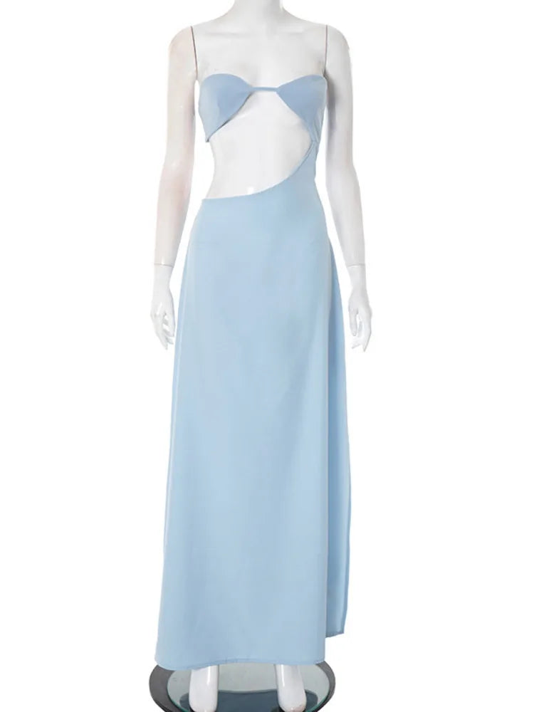 שמלת מקסי חיתוכים- לייטן