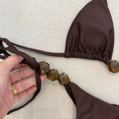 סט ביקיני בשילוב חרוזים- נועה