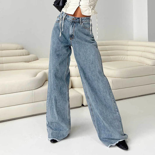 ג'ינס גזרה רחבה דגם לאנה