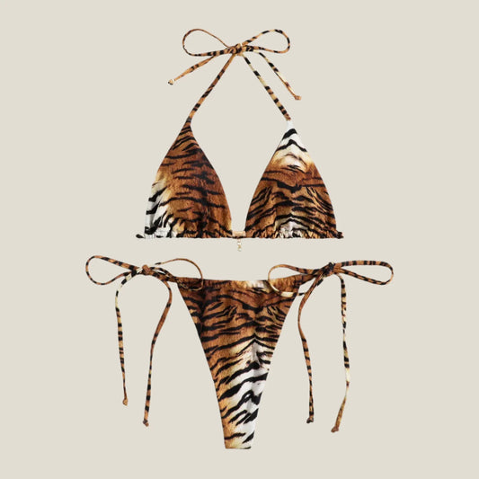 ביקיני בגזרת חוטיני מנומר- טייגר