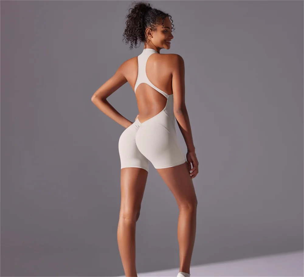 אוברול יוגה קצר ללא שרוול- מיקה