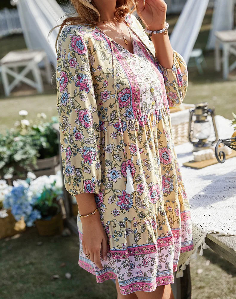 שמלת קיץ אתנית- מיקונוס