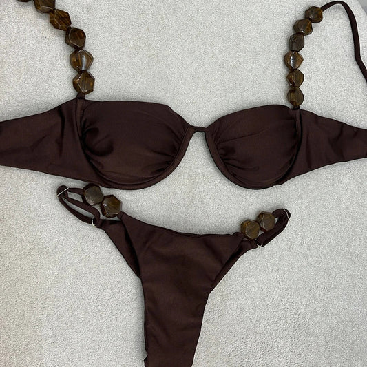 סט ביקיני בשילוב חרוזים- נועה